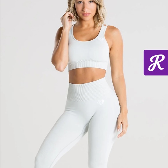 Women’s Best Power Seamless Leggings Washed Light Grey Small - Picture 2 of 5